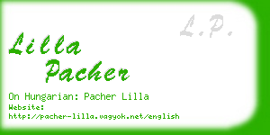 lilla pacher business card